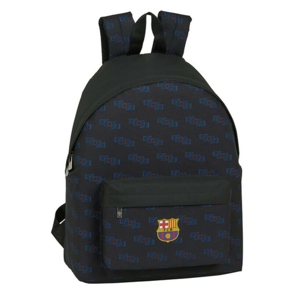 School Bag F.C. Barcelona Black small pocket at front