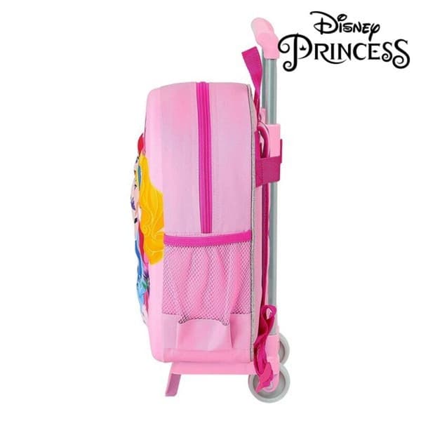 3D School Bag with Wheels 705 Princesses Disney Pink