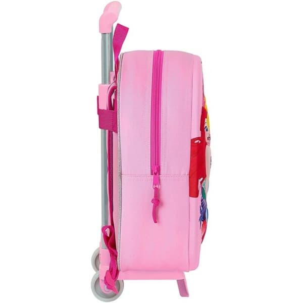 3D School Bag with Wheels 705 Princesses Disney Pink
