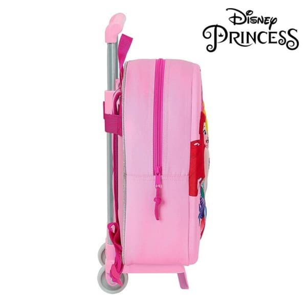 3D School Bag with Wheels 705 Princesses Disney Pink