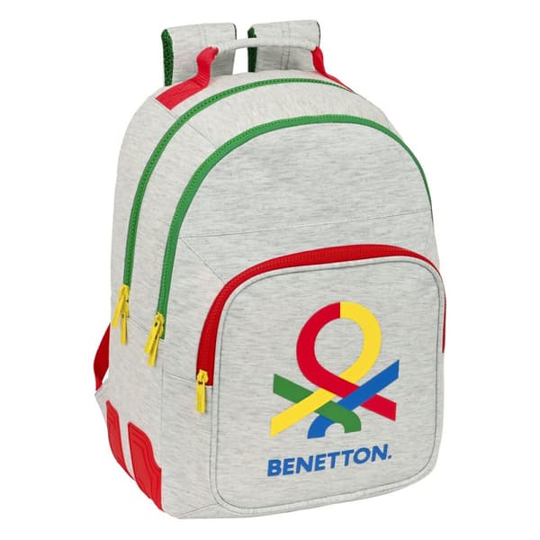 Skolebag Benetton Pop Grå (32 x 42 x 15 cm)