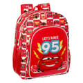Miniatyrbild 1 av 3: Skolryggsäck Cars Let's race Röd Vit (32 x 38 x 12 cm)