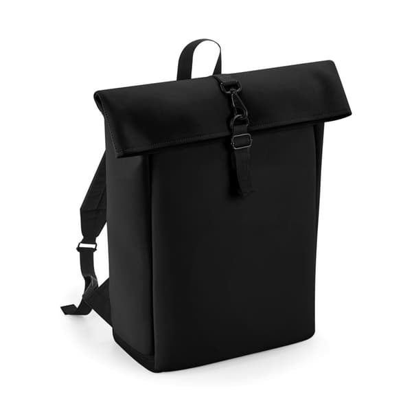 Bagbase Roll Top PU Backpack Black One Size