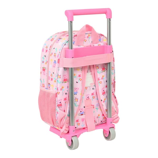 Skolerygsæk med Hjul Peppa Pig Having Fun Pink (26 x 34 x 11 cm)