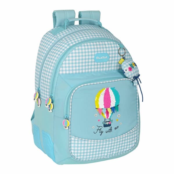 Skoletaske BlackFit8 Fly with me Hvid Celestial 32 x 42 x 15 cm