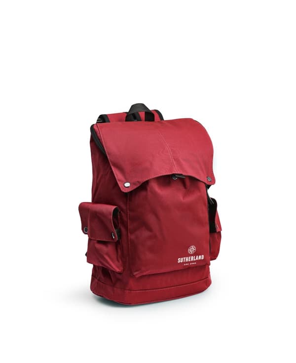 SNYGG RYGGSÄCK I CANVAS FRÅN SUTHERLAND & SONS – RED