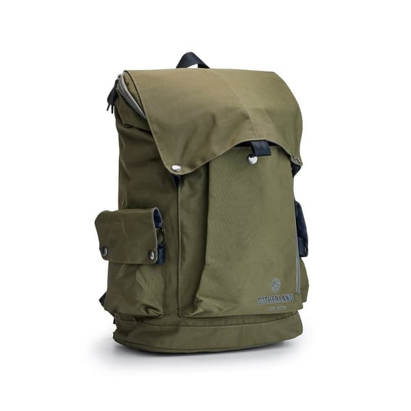 SNYGG RYGGSÄCK I CANVAS FRÅN SUTHERLAND & SONS – GREEN