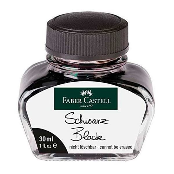 Blæk Faber-Castell Sort 6 Dele 30 ml