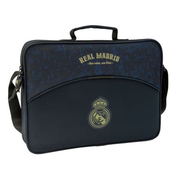 Skole skoletaske Real Madrid C.F. Marineblå (38 x 28 x 6 cm)