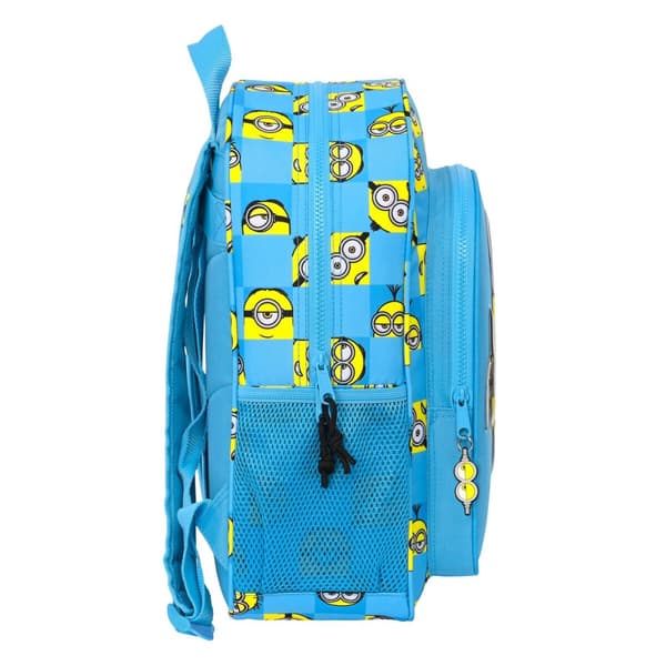 Skoletaske Minions Minionstatic Blå 32 x 38 x 12 cm