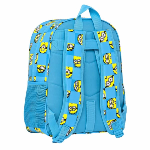 Skoletaske Minions Minionstatic Blå 32 x 38 x 12 cm