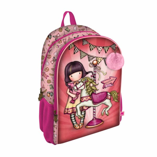 Skoletaske Gorjuss Carousel Laksefarvet 31.5 x 40 x 22.5 cm