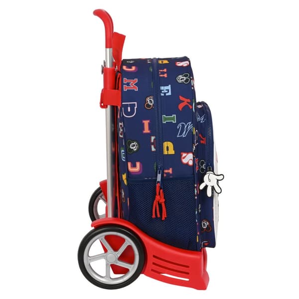 Skolerygsæk med Hjul Mickey Mouse Clubhouse Only one Marineblå 33 x 42 x 14 cm