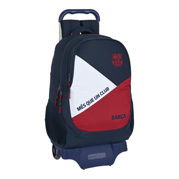 Reppu pyörillä F.C. Barcelona Corporativa Sininen Punaruskea 32 x 44 x 16 cm