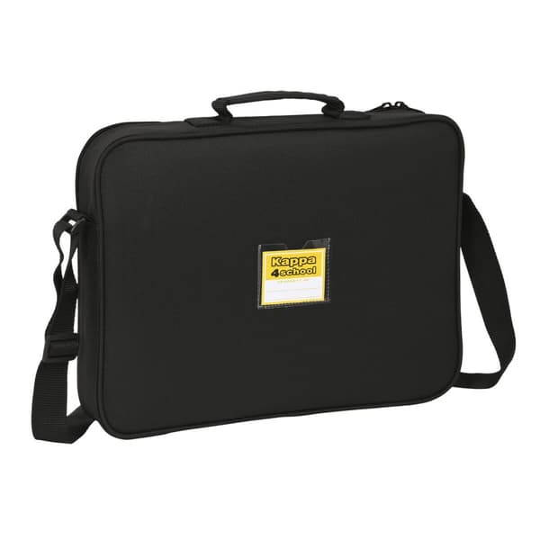 Koulusalkku Kappa Black Musta (38 x 28 x 6 cm)