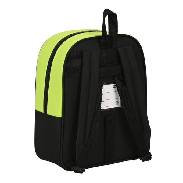 Skolebag Real Betis Balompié Svart Lime 22 x 27 x 10 cm