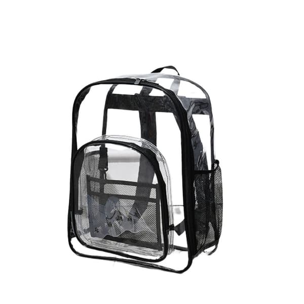 PVC klar ryggsekk bokveske vanntett for skolearbeid