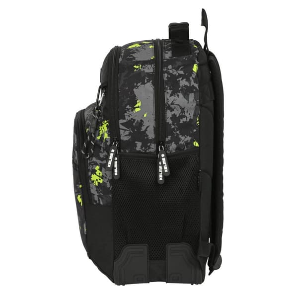 Skoletaske Kelme Jungle Sort Grå Lime (32 x 42 x 15 cm)