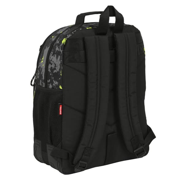 Skoletaske Kelme Jungle Sort Grå Lime (32 x 42 x 15 cm)