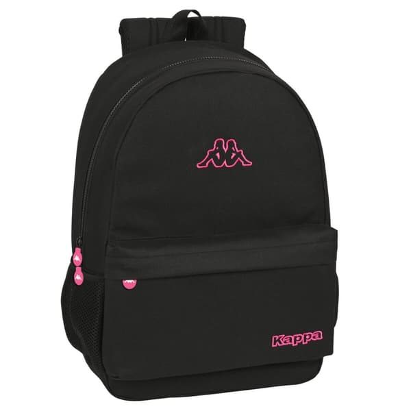 Skoletaske Kappa Black and pink Sort (30 x 46 x 14 cm)