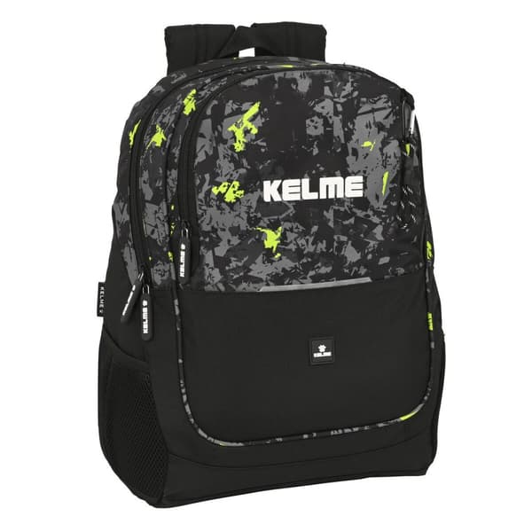Skoletaske Kelme Jungle Sort Grå Lime (32 x 44 x 16 cm)