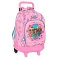 Miniatyrbillede 1 af 3: Skolerygsæk med Hjul LOL Surprise! Glow girl Pink (33 x 45 x 22 cm)