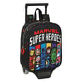 Miniatyrbillede 1 af 3: Skolerygsæk med Hjul The Avengers Super heroes Sort (22 x 27 x 10 cm)