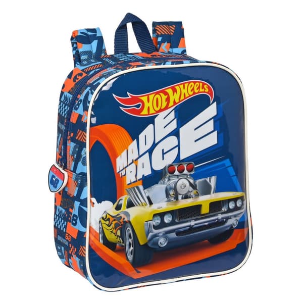 Børnetaske Hot Wheels Speed club Orange Marineblå (22 x 27 x 10 cm)