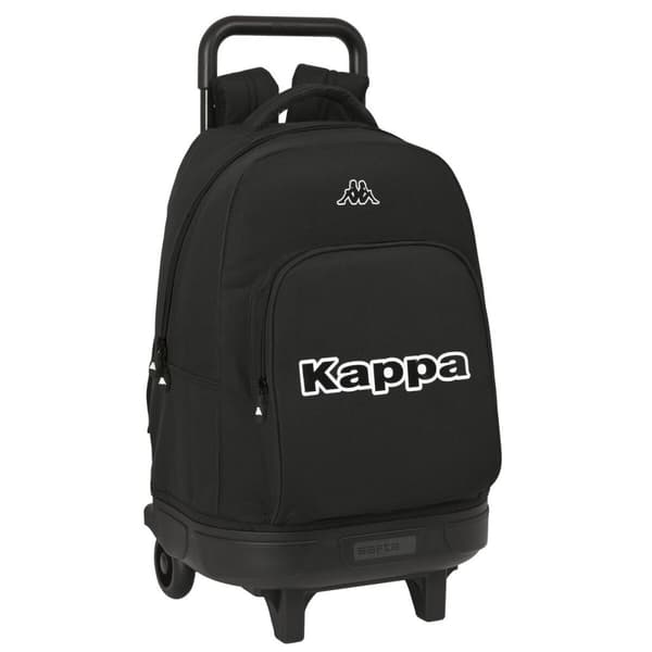 Skolerygsæk med Hjul Kappa Black Sort (33 x 45 x 22 cm)