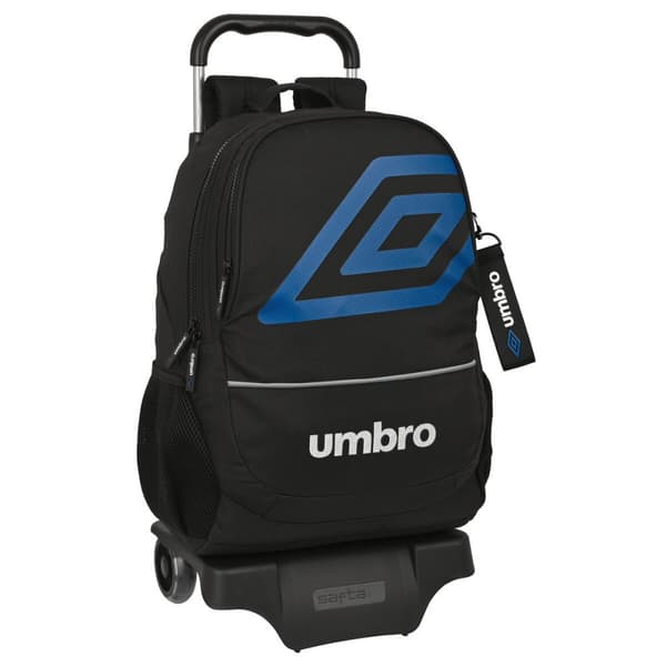 Skolerygsæk med Hjul Umbro Flash Sort (32 x 44 x 16 cm)