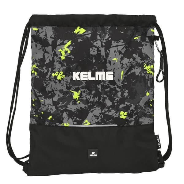Rygsæk med Snore Kelme Jungle Sort Grå Lime (35 x 40 x 1 cm)