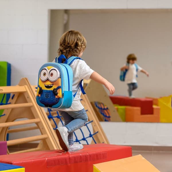 3D Skoletaske Minions Blå 25 x 31 x 10 cm