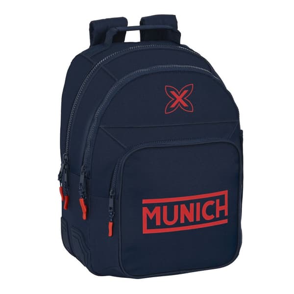 Skoletaske Munich Flash Marineblå 32 x 42 x 15 cm