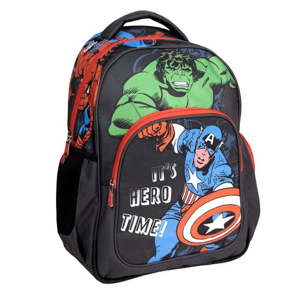 Skoletaske The Avengers Sort 32 x 15 x 42 cm