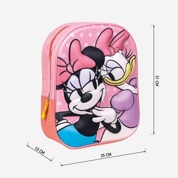 Skoletaske Minnie Mouse Pink 25 x 31 x 10 cm