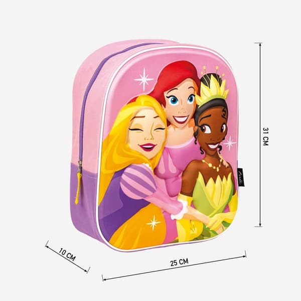 Skoletaske Princesses Disney Pink 25 x 31 x 10 cm