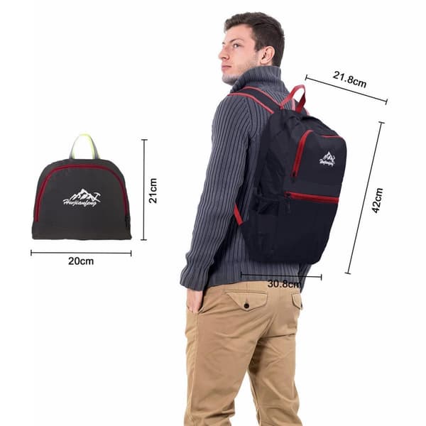 Ryggsekk ultralett ammenleggbar 36L unisex Tursekk vanntett utendørs dagstursekk for camping, fotturer, reiser, klatring og mye mer
