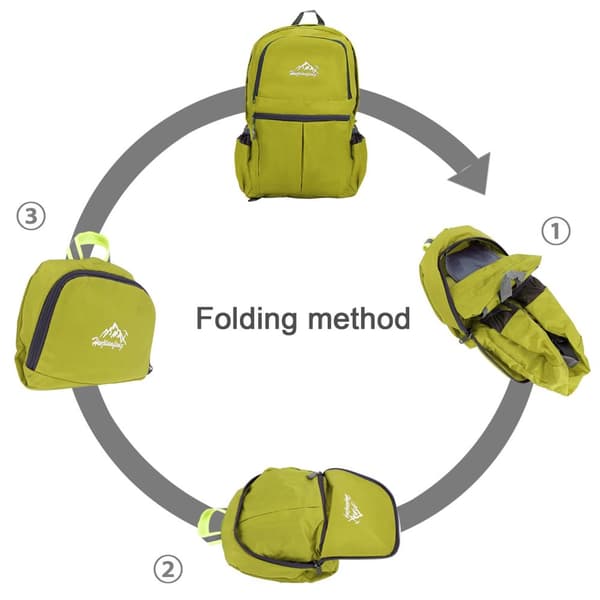 Ryggsekk ultralett ammenleggbar 36L unisex Tursekk vanntett utendørs dagstursekk for camping, fotturer, reiser, klatring og mye mer