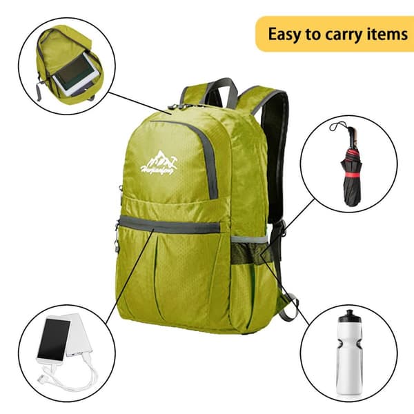 Ryggsekk ultralett ammenleggbar 36L unisex Tursekk vanntett utendørs dagstursekk for camping, fotturer, reiser, klatring og mye mer
