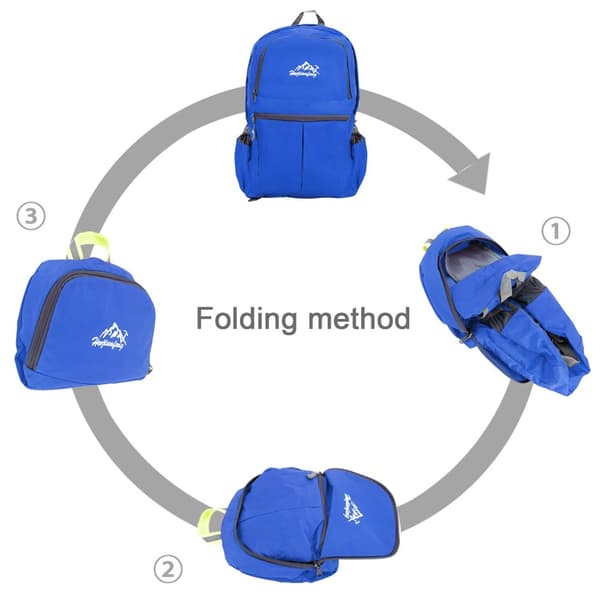 Ryggsekk ultralett ammenleggbar 36L unisex Tursekk vanntett utendørs dagstursekk for camping, fotturer, reiser, klatring og mye mer