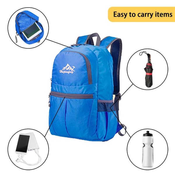 Ryggsekk ultralett ammenleggbar 36L unisex Tursekk vanntett utendørs dagstursekk for camping, fotturer, reiser, klatring og mye mer
