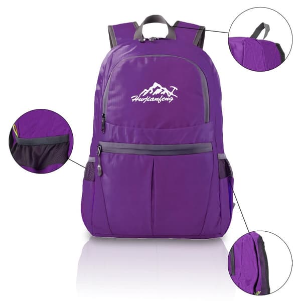 Ryggsekk ultralett ammenleggbar 36L unisex Tursekk vanntett utendørs dagstursekk for camping, fotturer, reiser, klatring og mye mer