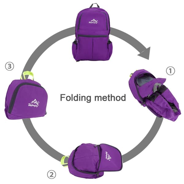 Ryggsekk ultralett ammenleggbar 36L unisex Tursekk vanntett utendørs dagstursekk for camping, fotturer, reiser, klatring og mye mer