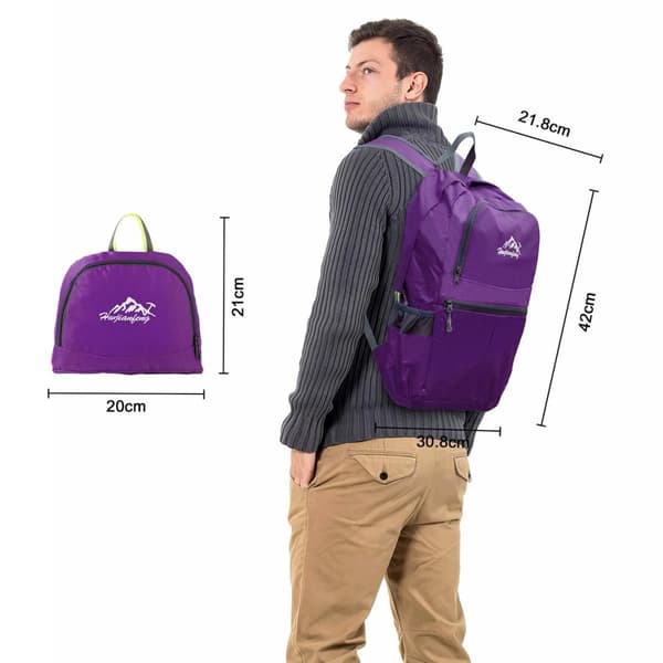 Ryggsekk ultralett ammenleggbar 36L unisex Tursekk vanntett utendørs dagstursekk for camping, fotturer, reiser, klatring og mye mer