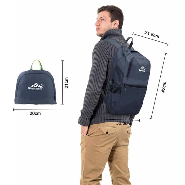 Ryggsekk ultralett ammenleggbar 36L unisex Tursekk vanntett utendørs dagstursekk for camping, fotturer, reiser, klatring og mye mer