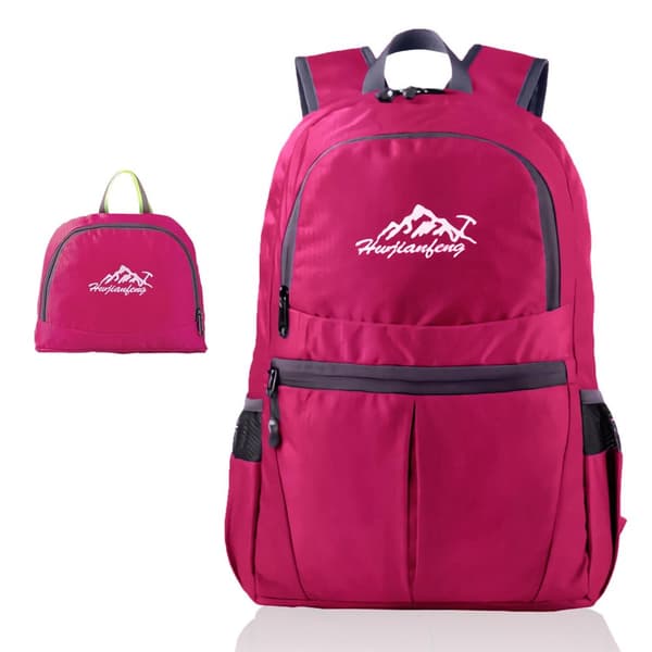 Ryggsäck Ultralätt Vikbar 36L Unisex Vandringsryggsäck Vattentät Utomhus dagpack för camping, vandring, resor, klättring och mer. rosa