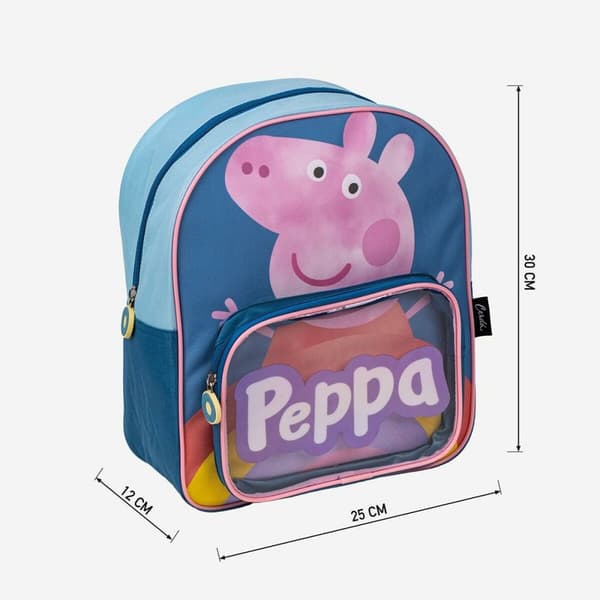 Skoletaske Peppa Pig Blå 25 x 30 x 12 cm