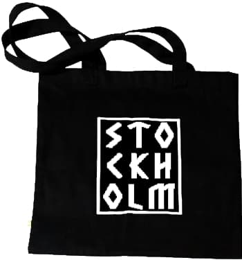 Tote bag: Stockholm With White Print