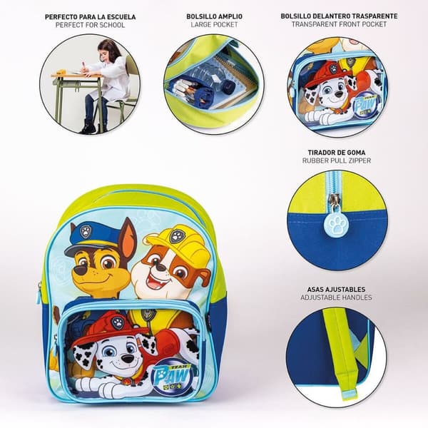 Skoletaske The Paw Patrol Blå 25 x 30 x 12 cm