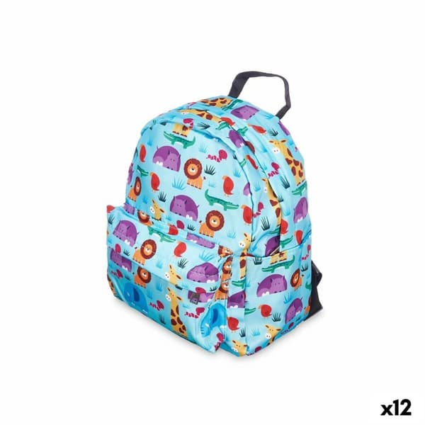 Koululaukku Pincello 587 Monivärinen 28 x 12 x 22 cm eläimet (12 osaa)